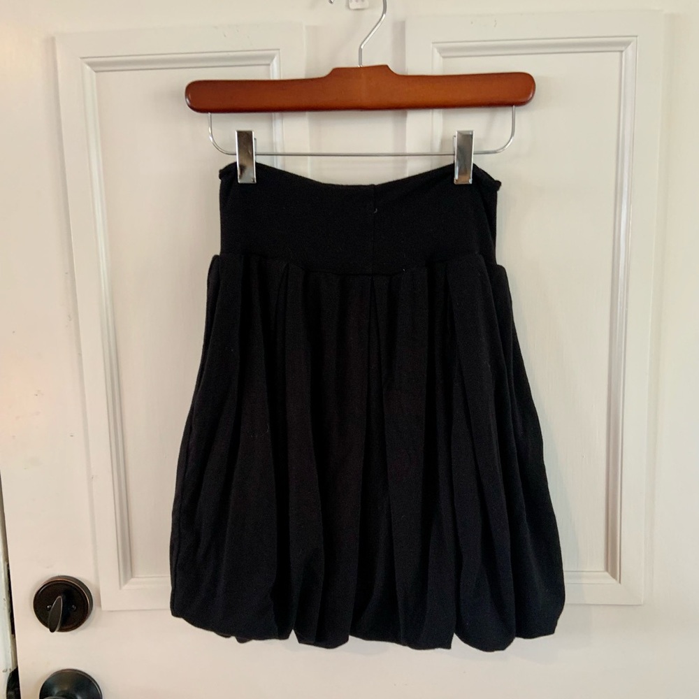 Rachel Pally Black Bubble Hem Mini Skirt
